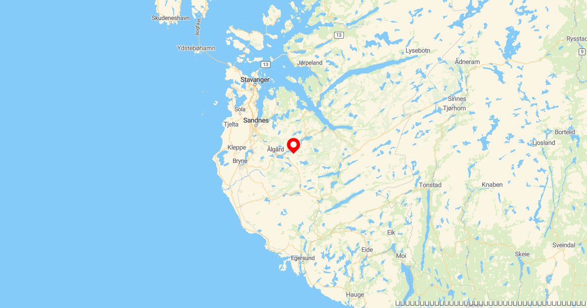 Melding om at person er truffet av steinskred i Gjesdal kommune